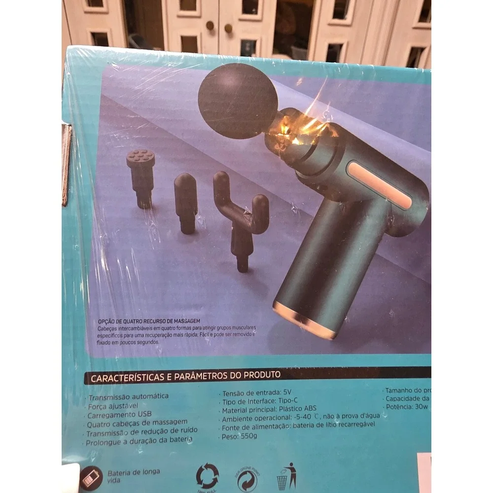 Pistola De Massagem Instrument‎ LU-4933 Percussion Massage Gun 99 Speeds USB-C
